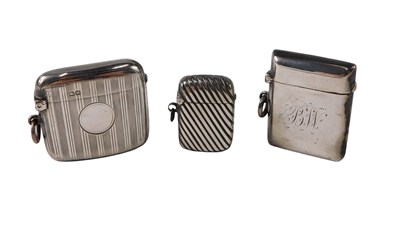 Lot 329 - A late Victorian small silver Vesta case, with...