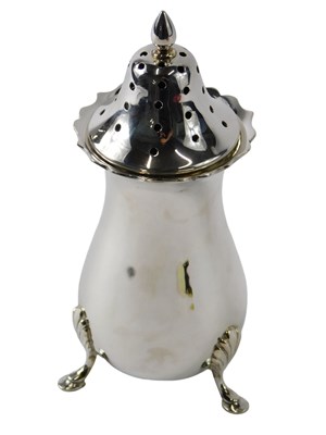 Lot 335 - An Elizabeth II baluster-shaped silver sugar...