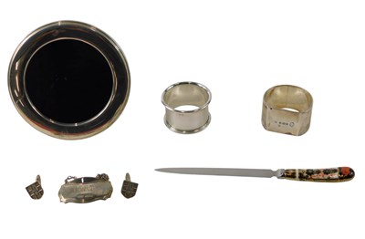 Lot 339 - A collection of small silver, to include two...