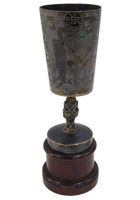 Lot 351 - A mid 20thC Peruvian silver plated tennis...