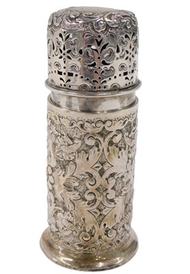Lot 352 - A late Victorian embossed and chased silver...