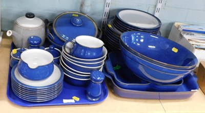 Lot 2028 - A blue and white glaze part Denby dinner set,...