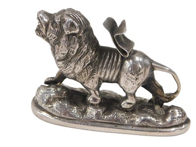 Lot 365 - A Peruvian white metal menu holder, modelled...