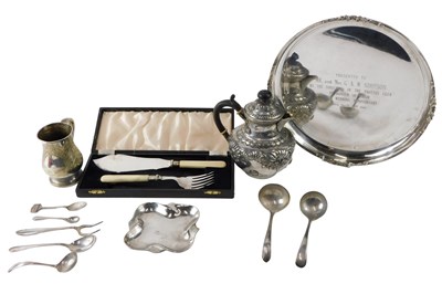 Lot 377 - A quantity of silver plated items, to include...