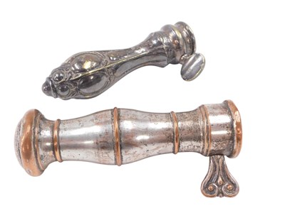 Lot 379 - Two clamps or handles for carving ham joints...