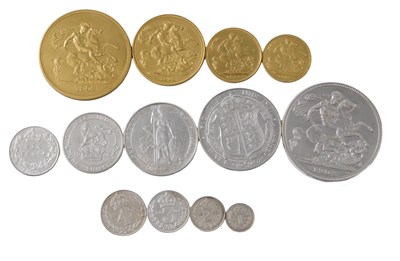 Lot 1 - A 1902 specimen coin set, ranging from an...
