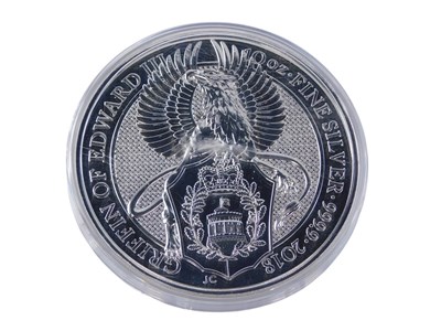 Lot 389 - An Elizabeth II 2018 ten ounce fine silver...