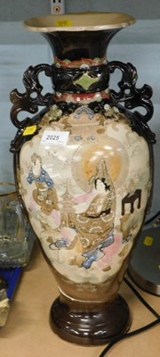 Lot 2025 - An early 20thC Japanese earthenware two...