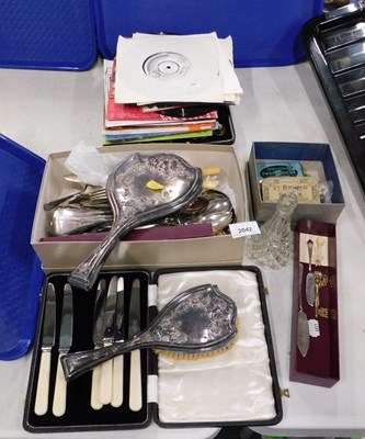 Lot 2042 - A quantity of plated flatware, some boxed,...