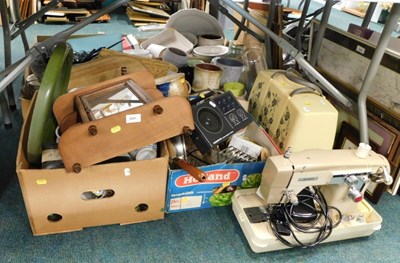 Lot 2091 - A cased Jones electric sewing machine,...