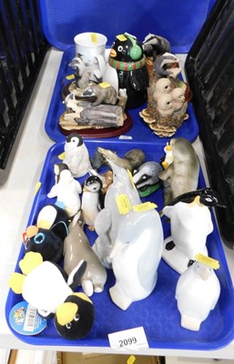Lot 2099 - A collection of ceramic animals, to include a...