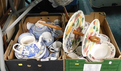 Lot 2081 - Ceramics, to include Old Willow pattern,...