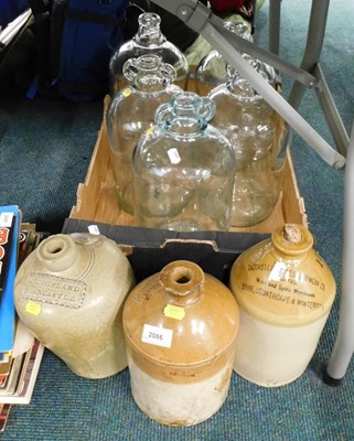 Lot 2086 - Three stoneware bottles, one marked TW Thorne...