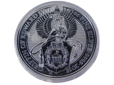 Lot 392 - An Elizabeth II 2018 ten ounce fine silver...
