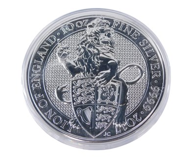 Lot 393 - An Elizabeth II 2017 ten ounce fine silver...