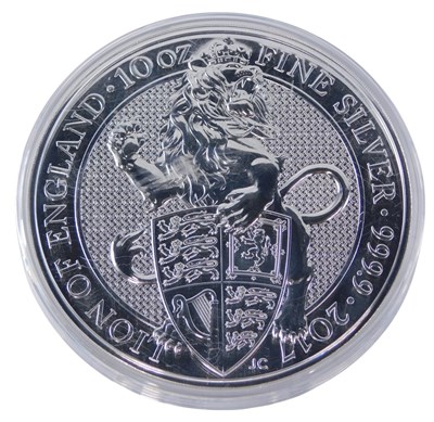 Lot 397 - An Elizabeth II 2017 ten ounce fine silver...