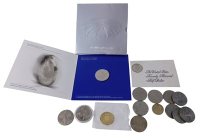 Lot 406 - A United States Kennedy memorial half dollar...