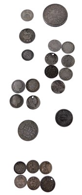 Lot 423 - Miscellaneous silver and other coins, to...