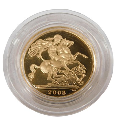 Lot 87 - A Royal Mint gold proof full sovereign, for...