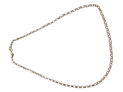 Lot 61 - A 9ct gold belcher link neck chain, on a bolt...