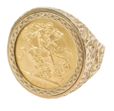 Lot 59 - An Elizabeth II gold sovereign, 1974, in a 9ct...