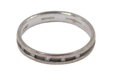 Lot 58 - An 18ct white gold and diamond five stone half...