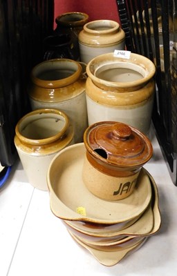 Lot 2166 - A quantity of ironstone storage jars, of...