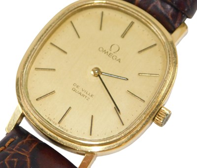 Lot 52 - An Omega deVille gentleman's gold plated...