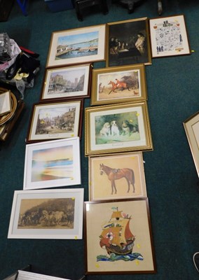 Lot 2188 - Various framed pictures and prints, including...