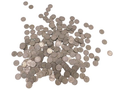 Lot 449 - A large quantity of cupronickel shillings or...