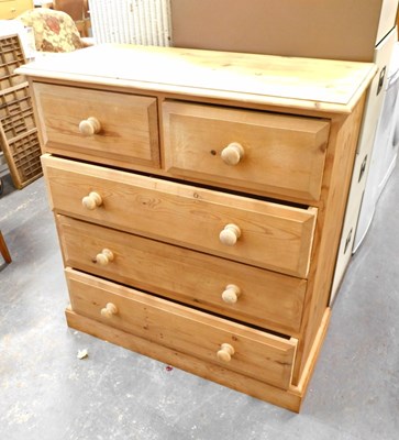 Lot 1501 - A pine chest of two short over three long...