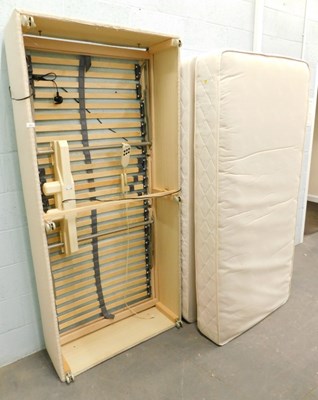 Lot 1523 - An electric single bed base, and a single bed.