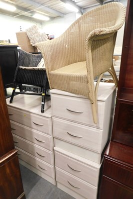 Lot 1567 - A part bedroom suite, comprising a four drawer...