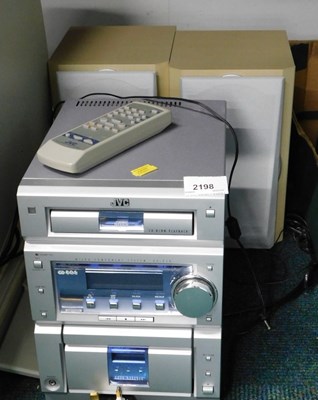 Lot 2198 - A JVC mini Hi-Fi, compact disc radio tuner,...