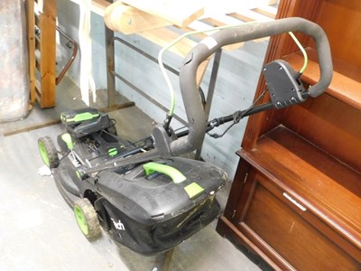 Lot 1582 - A G Tech lawn mower, with battery & charger.