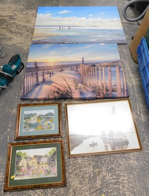 Lot 1597 - Various pictures, prints, etc., to include a...