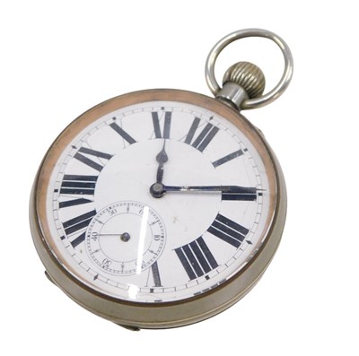 Lot 317 - An early 20thC Goliath pocket watch, open face,...
