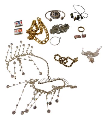 Lot 318 - Silver and costume jewellery, including a torc...
