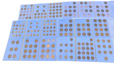 Lot 461 - A quantity of copper and brass halfpennies,...