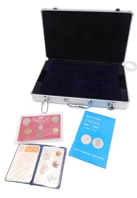 Lot 476 - An aluminium coin case, First Decimal Coin set,...
