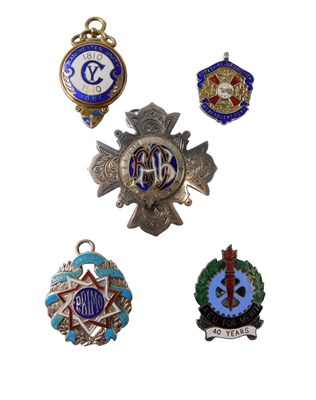 Lot 528 - An RAOB Oak Leaf Lodge silver and enamel badge,...