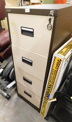Lot 1614 - A Royale two tone four drawer metal filing...