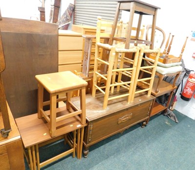 Lot 1633 - A group of furniture, to include a nest of...