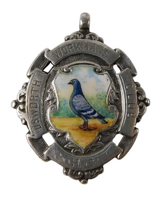 Lot 534 - A silver and enamel racing badge, Usworth...