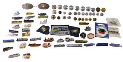 Lot 551 - Railway company buttons, badges, together with...