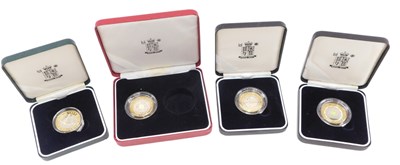 Lot 510 - A United Kingdom silver proof Piedfort two...