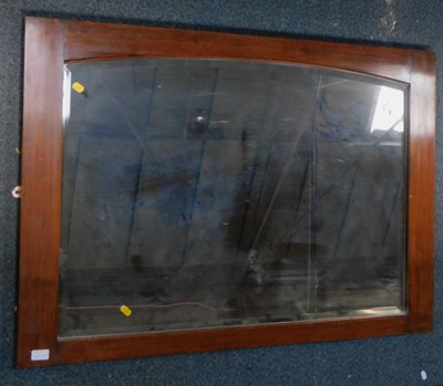Lot 2122B - A large wooden framed rectangular mirror,...