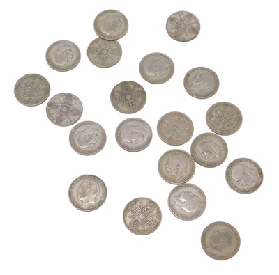 Lot 592 - Various pre 1946 florins, mainly George V, 221....