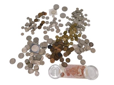 Lot 599 - A quantity of post 1946 coins, to include two...