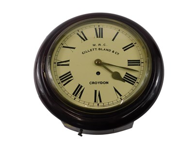Lot 577 - A late 19th/early 20thC wall clock, the...